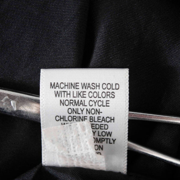 GO International Sz 7 Navy Blue Multi Chiffon Layered Ruffles Lined Poly Dress