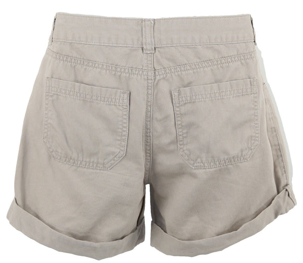 DKNY Sz 2 X 4 Tan Cuffed Cotton Blend Shorts