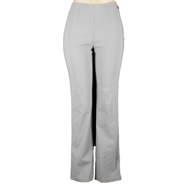 Corel Amsterdam Sz M x 30.5 Gray Side Zip Rayon Linen Lycra Straight Pant