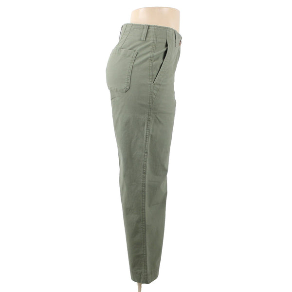 Talbots NEW $90 Sz 2 x 26 Green Pocketed Cotton Spandex Crop Capri Pant