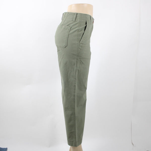 Talbots NEW $90 Sz 2 x 26 Green Pocketed Cotton Spandex Crop Capri Pant