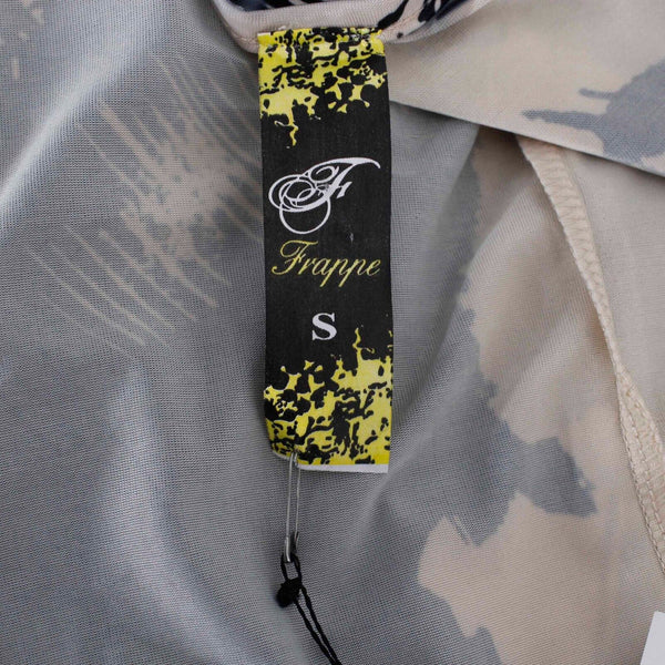 Frappe NEW Sz S Black Tan Multi Fash10n1sta Polyester Spandex Tunic Top