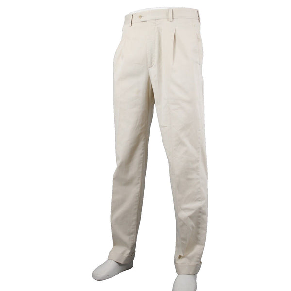 Burberry Gold Sz 32 x 31 Light Tan Pockets Pleated Cotton Polyester AS IS Pant