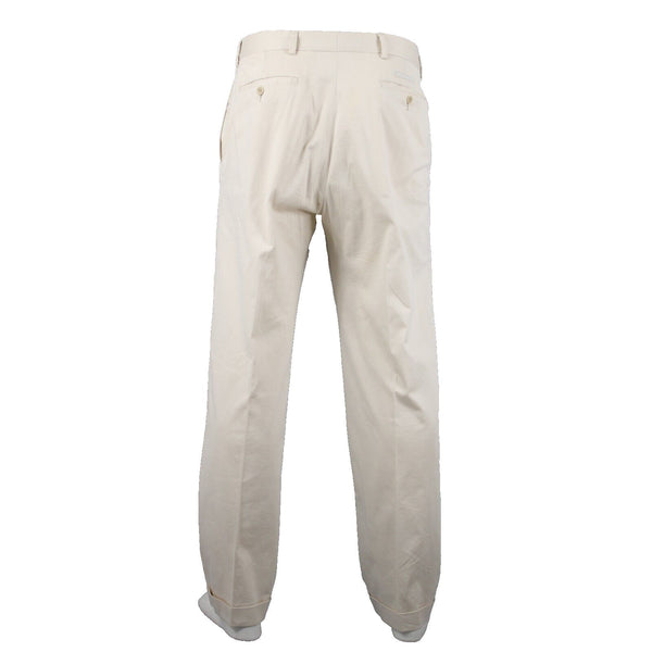 Burberry Gold Sz 32 x 31 Light Tan Pockets Pleated Cotton Polyester AS IS Pant