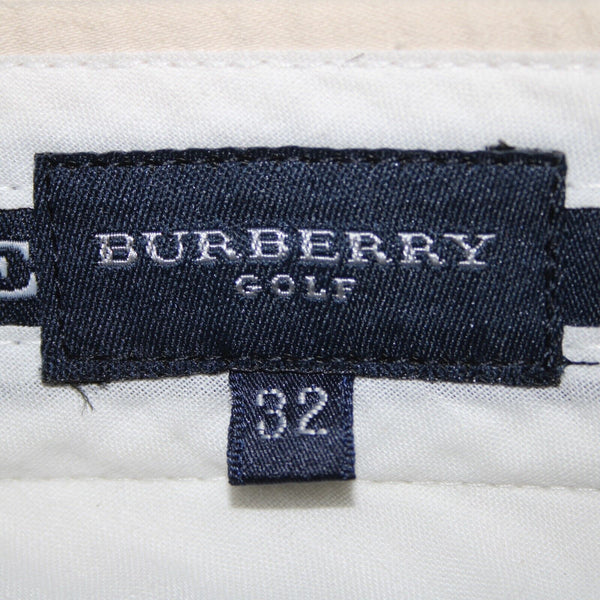Burberry Gold Sz 32 x 31 Light Tan Pockets Pleated Cotton Polyester AS IS Pant