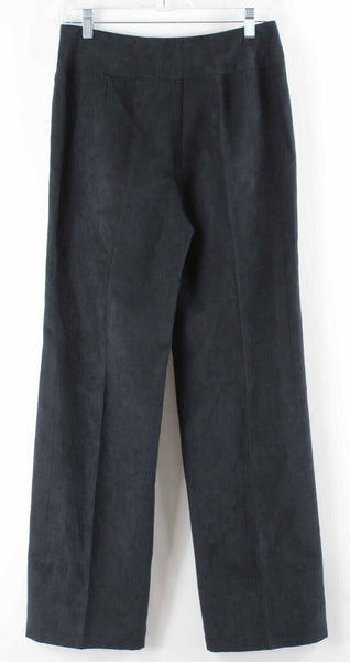 Sandro Sz 6 x 32 Black Faux Vegan Suede Straight Leg 100% Polyester Pant