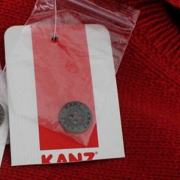 Kanz NEW Sz 6M Baby Red Gray Button Down Knit Cotton Blend Vest