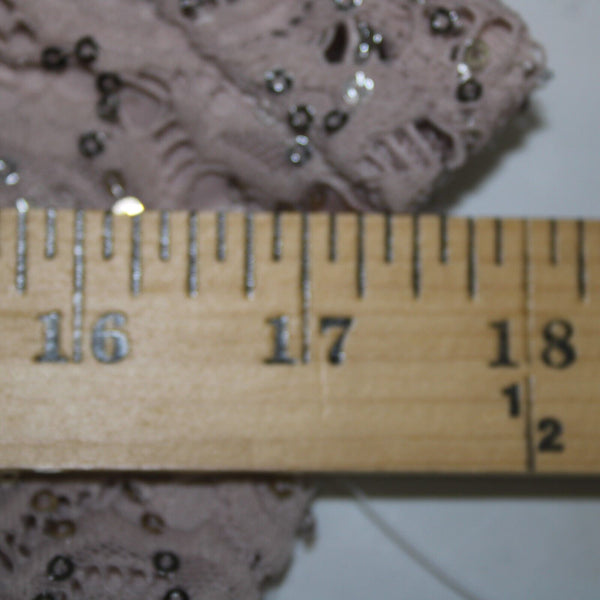 Dress Barn NEW Sz 10 Mauve Lavender Silver Sequin Lined Eyelets Nylon Dress