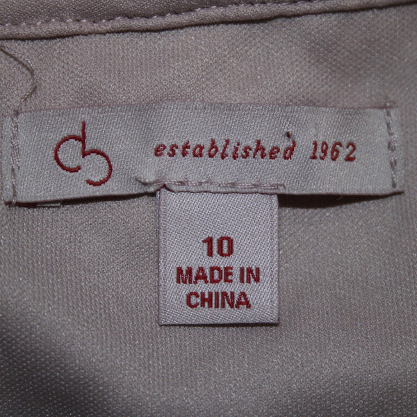 Dress Barn NEW Sz 10 Mauve Lavender Silver Sequin Lined Eyelets Nylon Dress