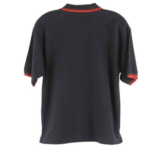 Burnside Sz L 14/16 Black Red Trim Polo 100% Cotton Youth Shirt