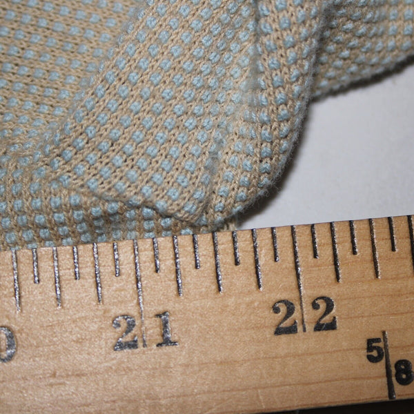 Ermenegildo Zegna Sz L/52 Tan Light Blue Ribbed Cotton Polyester Sweater