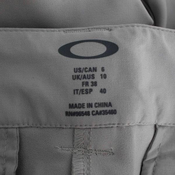 Oakley Sz 6 X 29 Light Gray Straight Leg Polyester Spandex Pant