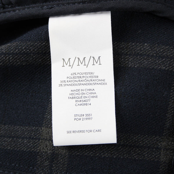 Cabi NEW $159 Connery Sz M Navy Blue Gray Plaid Button Polyester Rayon Jacket