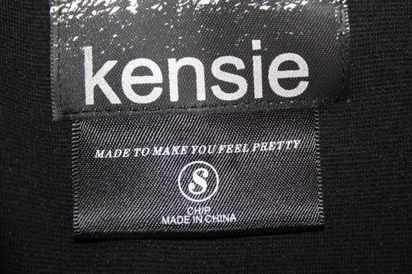 Kensie Sz S Black Button Zip Up Hooded Pockets Cotton Blend Jacket
