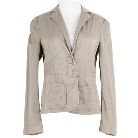 Marc Jacobs NEW $298 Sz 8 Beige Tan Khaki Cotton Lycra Spandex Jacket