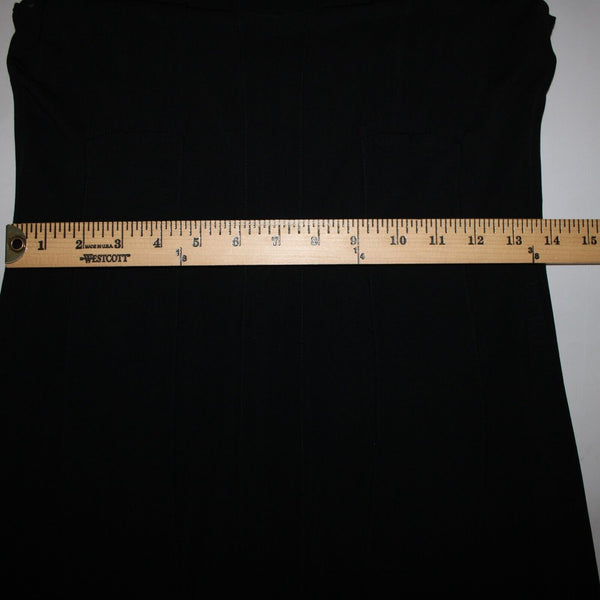 Yves Saint Laurent Sz S Black Sheer Gathere Goddess Italian 100% Viscose Dress
