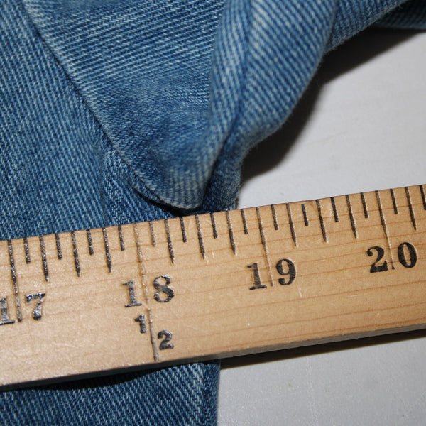 Simply Hot Vintage Sz S Blue Denim Rhinestones Collared 100% Cotton Jacket