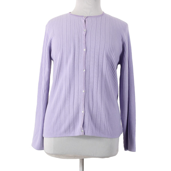 Carolyn Taylor Cardigan Sweater NEW $34 Sz XL Lavender Purple 100% Acrylic
