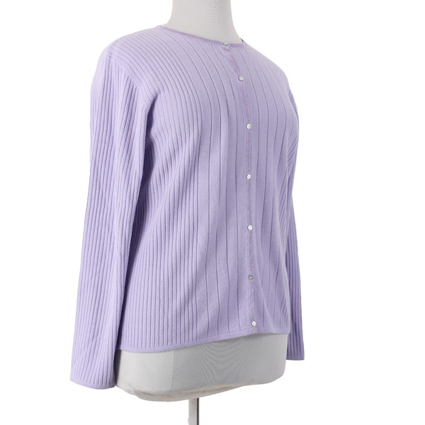 Carolyn Taylor Cardigan Sweater NEW $34 Sz XL Lavender Purple 100% Acrylic