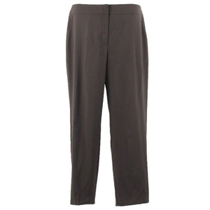 St John Sz 12 x 28" Brown Wool Spandex Nylon Sporty Dressy Trouser Pant