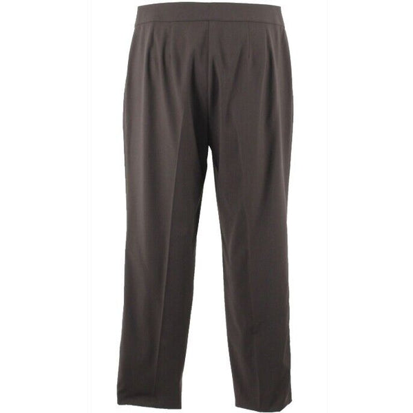 St John Sz 12 x 28" Brown Wool Spandex Nylon Sporty Dressy Trouser Pant