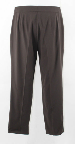 St John Sz 12 x 28" Brown Wool Spandex Nylon Sporty Dressy Trouser Pant