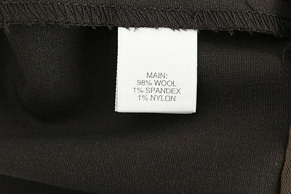 St John Sz 12 x 28" Brown Wool Spandex Nylon Sporty Dressy Trouser Pant