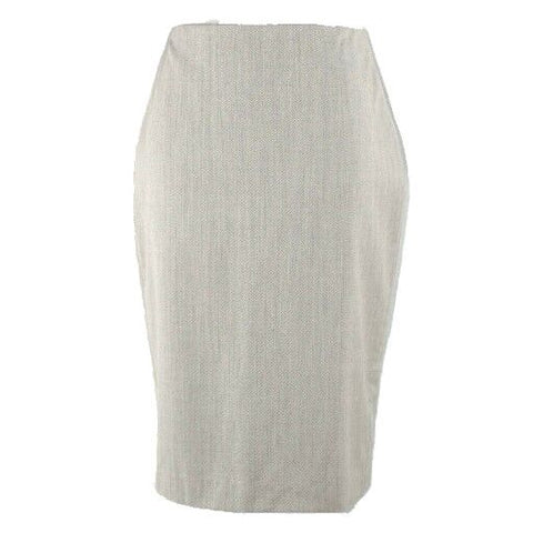 Ellen Tracy New $228 Sz 8 Truffle Tan Black Mini Herringbone Wool Lined Skirt
