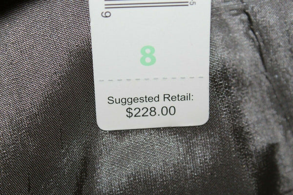 Ellen Tracy New $228 Sz 8 Truffle Tan Black Mini Herringbone Wool Lined Skirt
