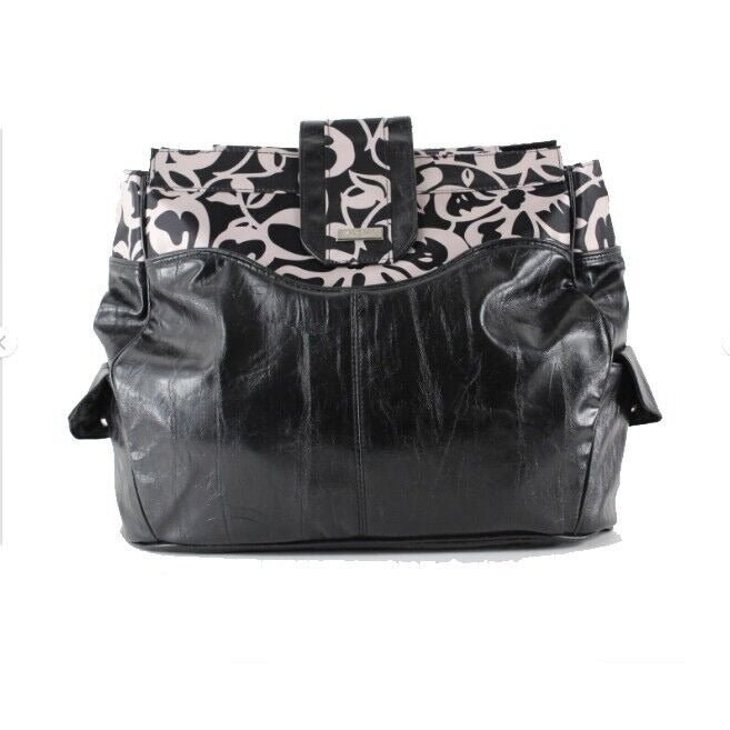 Miche Vanessa 12" x 14" Black Cream Floral Magnetic Closure Purse Cover