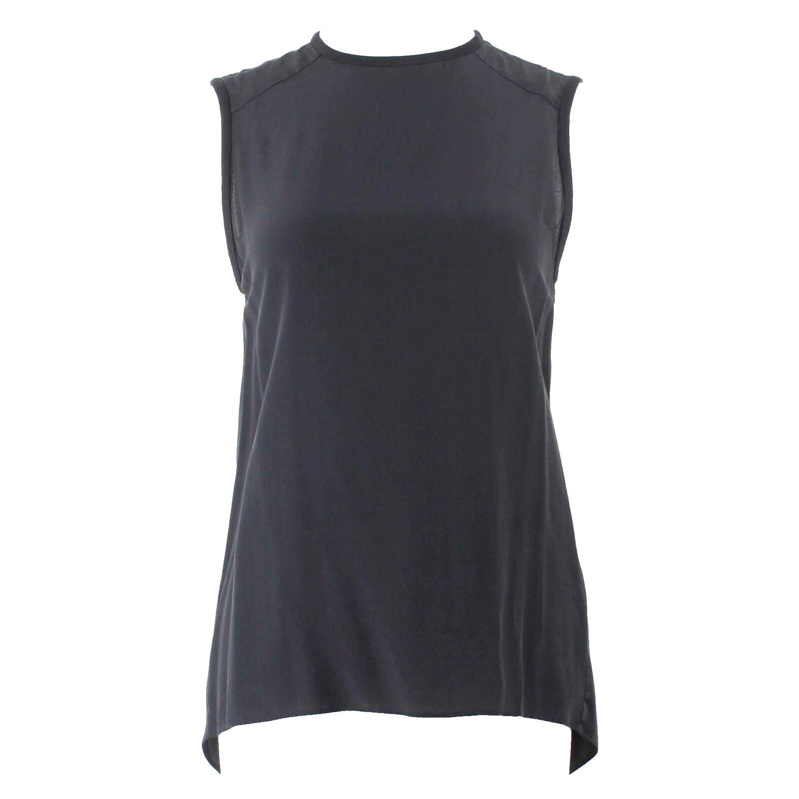 Alice and Olivia NEW $198 Sz XS Black Silk Blend Keyhole Cowl Back Top