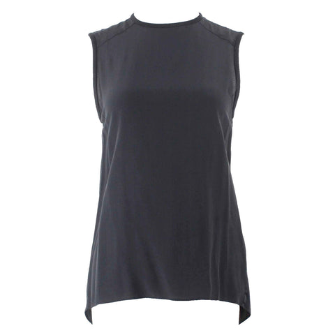 Alice and Olivia NEW $198 Sz XS Black Silk Blend Keyhole Cowl Back Top