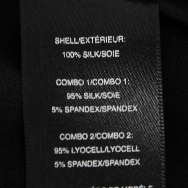 Alice and Olivia NEW $198 Sz XS Black Silk Blend Keyhole Cowl Back Top