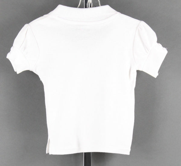 BHPC Beverly Hills Polo Club NEW Sz 4 Girl White Uniform Cotton Poly Top