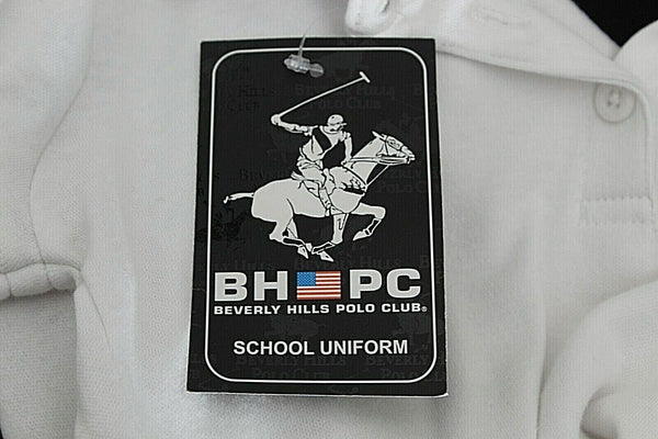 BHPC Beverly Hills Polo Club NEW Sz 4 Girl White Uniform Cotton Poly Top