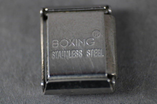 Boxing "Martini" Stainless Steel Gold Elastic Stretch Chain Link Italian Charm