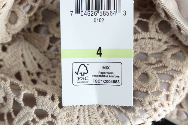 Jones New York Perry St NEW Sz 4 Tan Lace Overlay 100% Cotton Sheath Dress