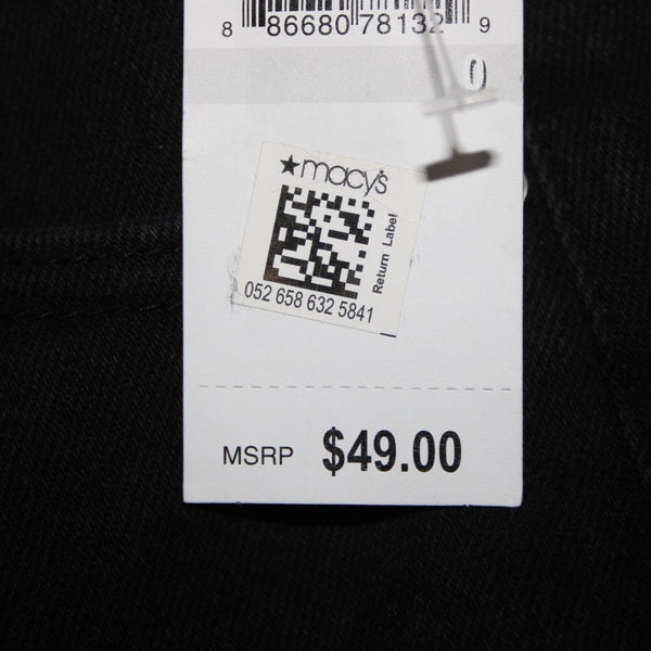 Tinsel Town NEW $49 Mom Jean Sz 0 / 24 x 28 Black Denim Distressed Cotton Jeans