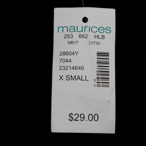 Maurices NEW $29 Sz XS Black Burgundy Lace Floral Flowy 100% Polyester Top