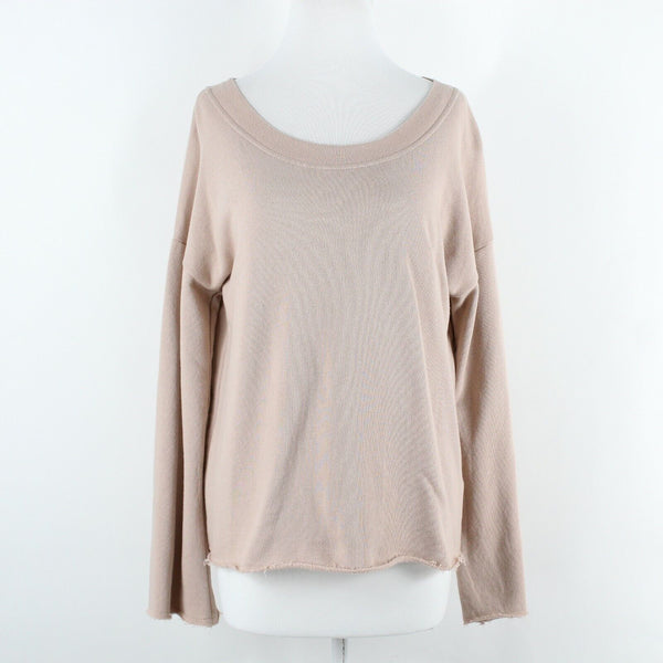 Olivia Sky Sz S Blush Multi Embroidered Back Drop Shoulder All Cotton Top