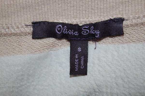 Olivia Sky Sz S Blush Multi Embroidered Back Drop Shoulder All Cotton Top