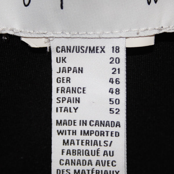 Joseph Ribkoff Pant Sz 18 x 27 Black Faux Leather Details Faux Pockets Pull On