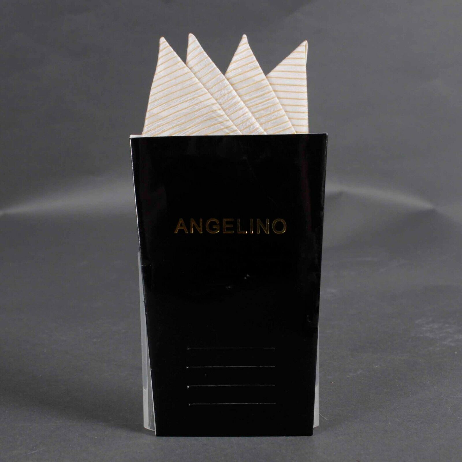 Angelino NEW White Gold Pocket Square Handkerchief