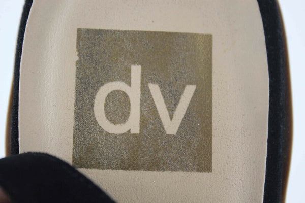 DV Sz 9 Black Vegan Suede Block 3.75 Heels