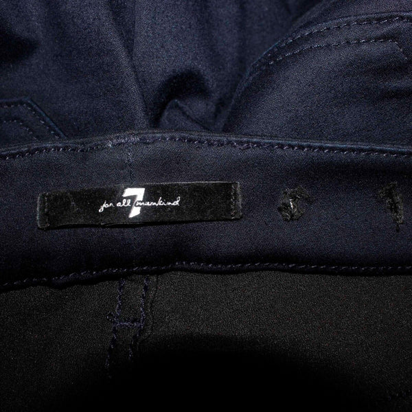 7 For All Mankind Sz 25 X 31 Blue NavyTextured Front Cotton Poly Spandex Jeans