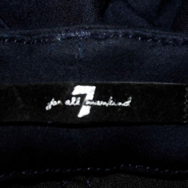 7 For All Mankind Sz 25 X 31 Blue NavyTextured Front Cotton Poly Spandex Jeans