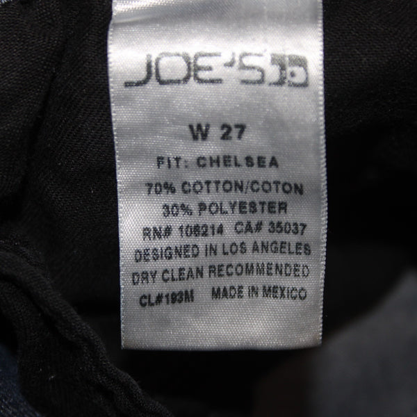 Joes Jeans Chelsea Sz 27 x 31 Dark Blue Denim Skinny Cotton Polyester Jeans