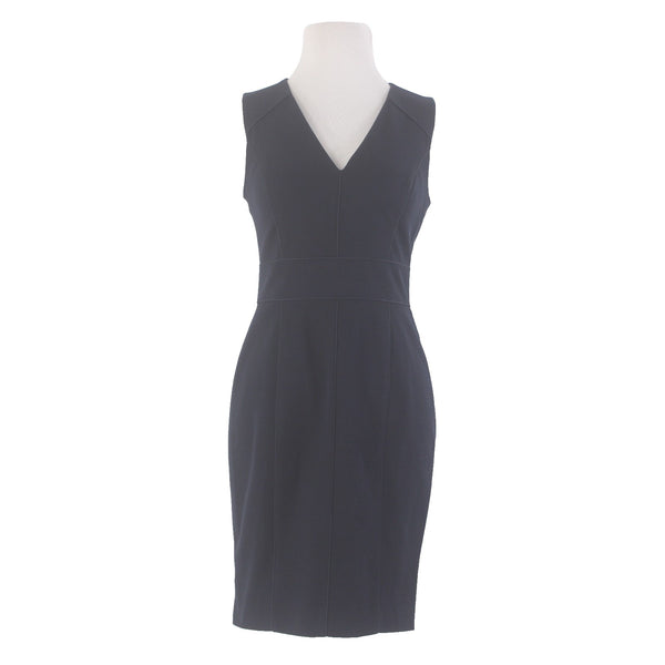 Banana Republic Dress Sloan Sz 6  Preppy Navy Blue Cotton Spandex