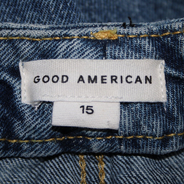 Good American Good Boy NEW $139 Sz 15 Medium Denim Curvy Denim Tummy Tech Jeans