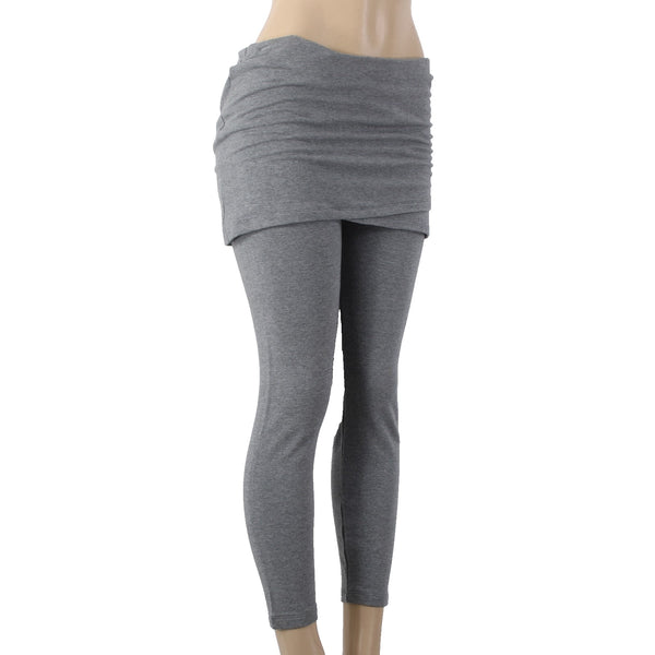 Cabi Pant Sz M x 27 Gray Pull On Modal Cotton Spandex Skort Skirt Skirted Pant